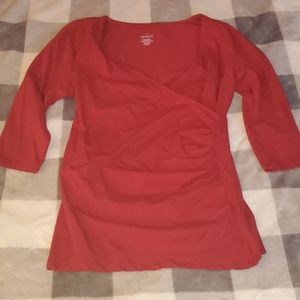 TORRID Size 0 Red faux wrap top